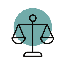 Pictogramme d'une balance de la justice