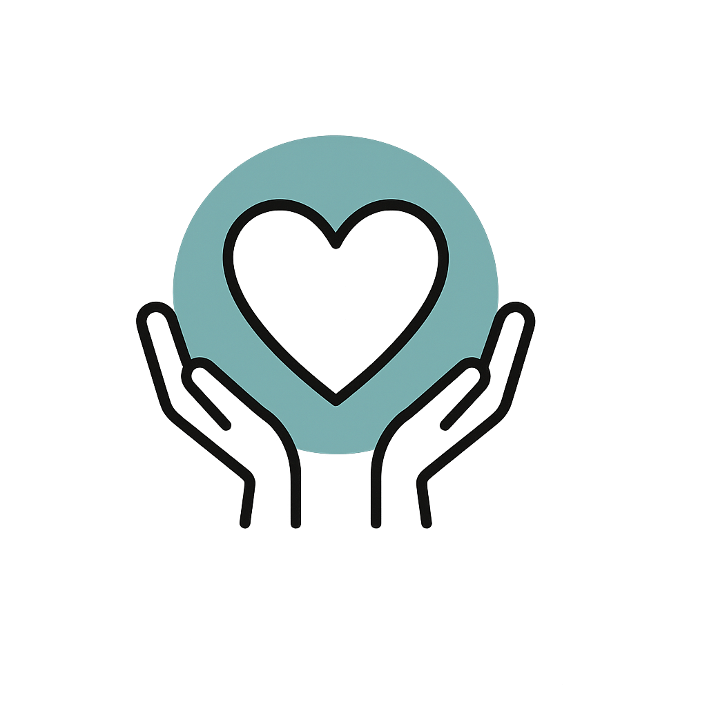 Pictogramme d'un coeur avec deux mains